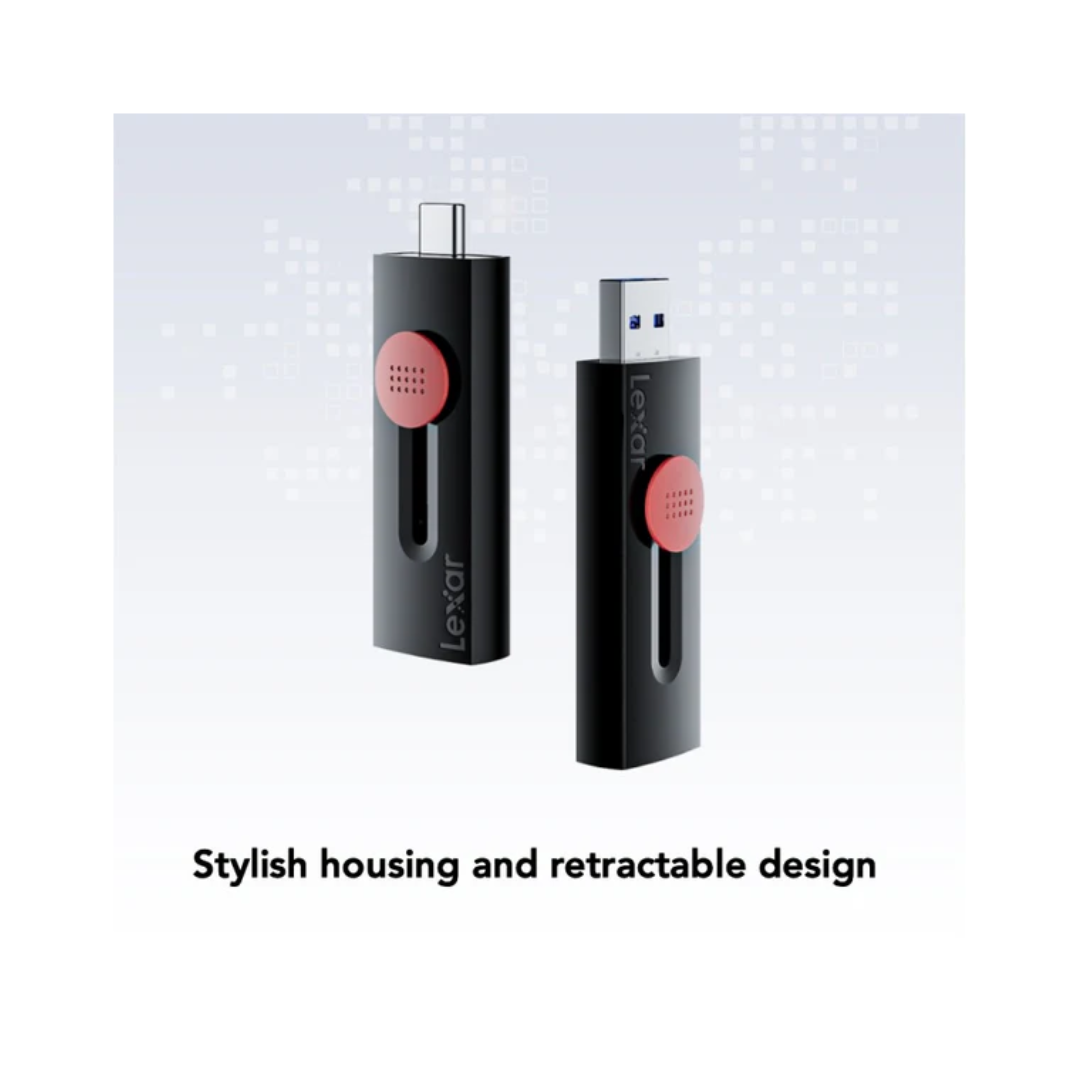 Lexar JumpDrive Dual Drive D300 32GB | 64GB | 128GB | 256GB USB 3.1 Type-C Flash Drive