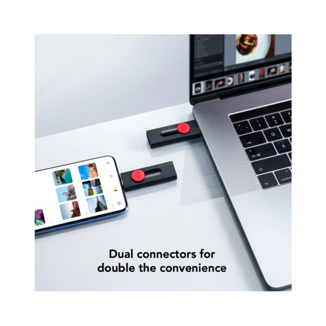 Lexar JumpDrive Dual Drive D300 32GB | 64GB | 128GB | 256GB USB 3.1 Type-C Flash Drive