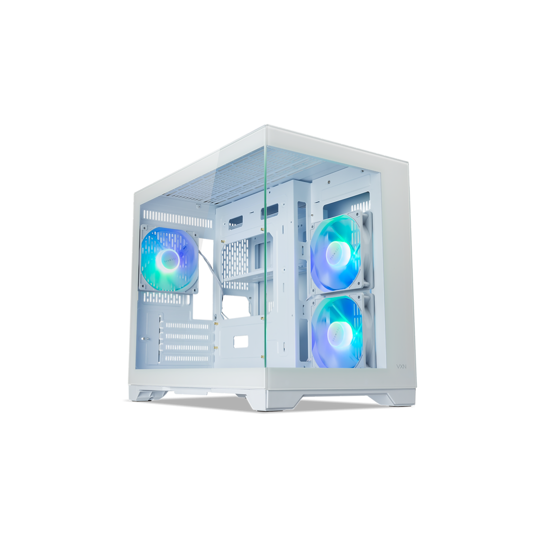 Tecware VXN EVO Dual Chamber mATX ARGB Case with 3x120mm ( Black | White )