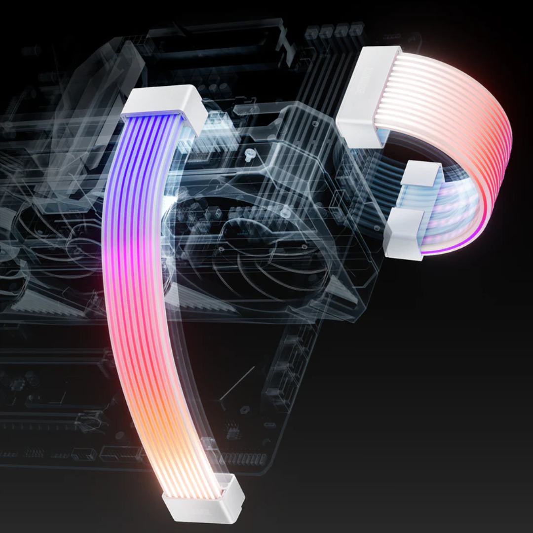 Asiahorse Aurora ARGB PSU Cable Cover Set (Black/White)