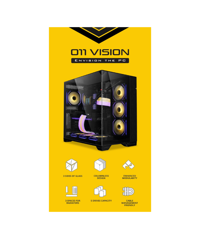 Lian Li O11 Vision Black TG ATX Mid Tower Case O11VX ( Pre Order )