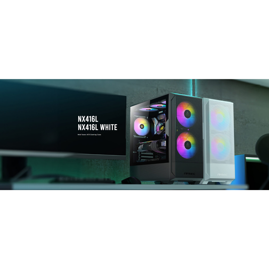 Antec NX416L TG ATX Case 2x160mm 1x120mm aRGB USB3 1C 1A