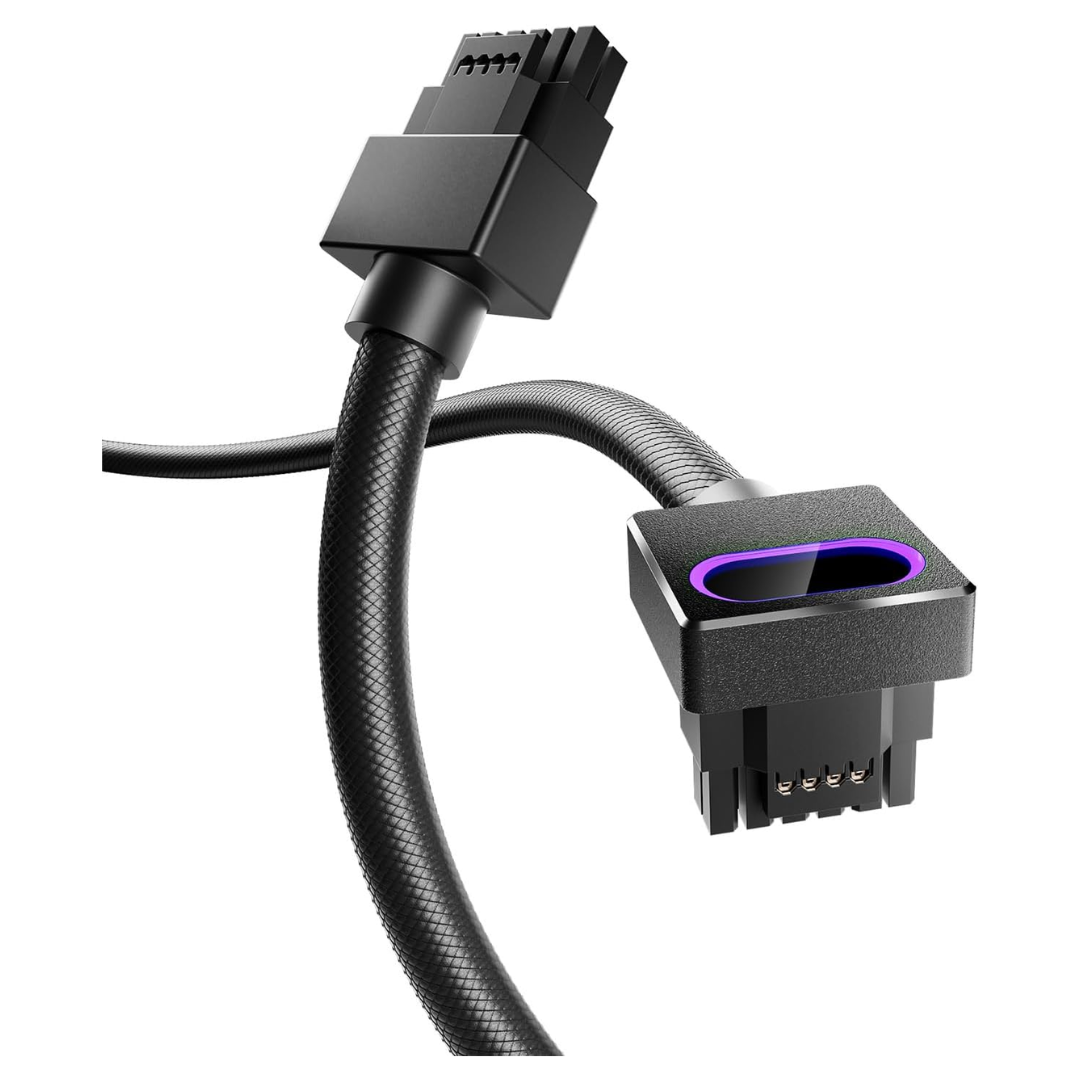 Asiahorse Hydrus ARGB PSU Replacement Cable 16PIN 50cm GPU ( Black | White )