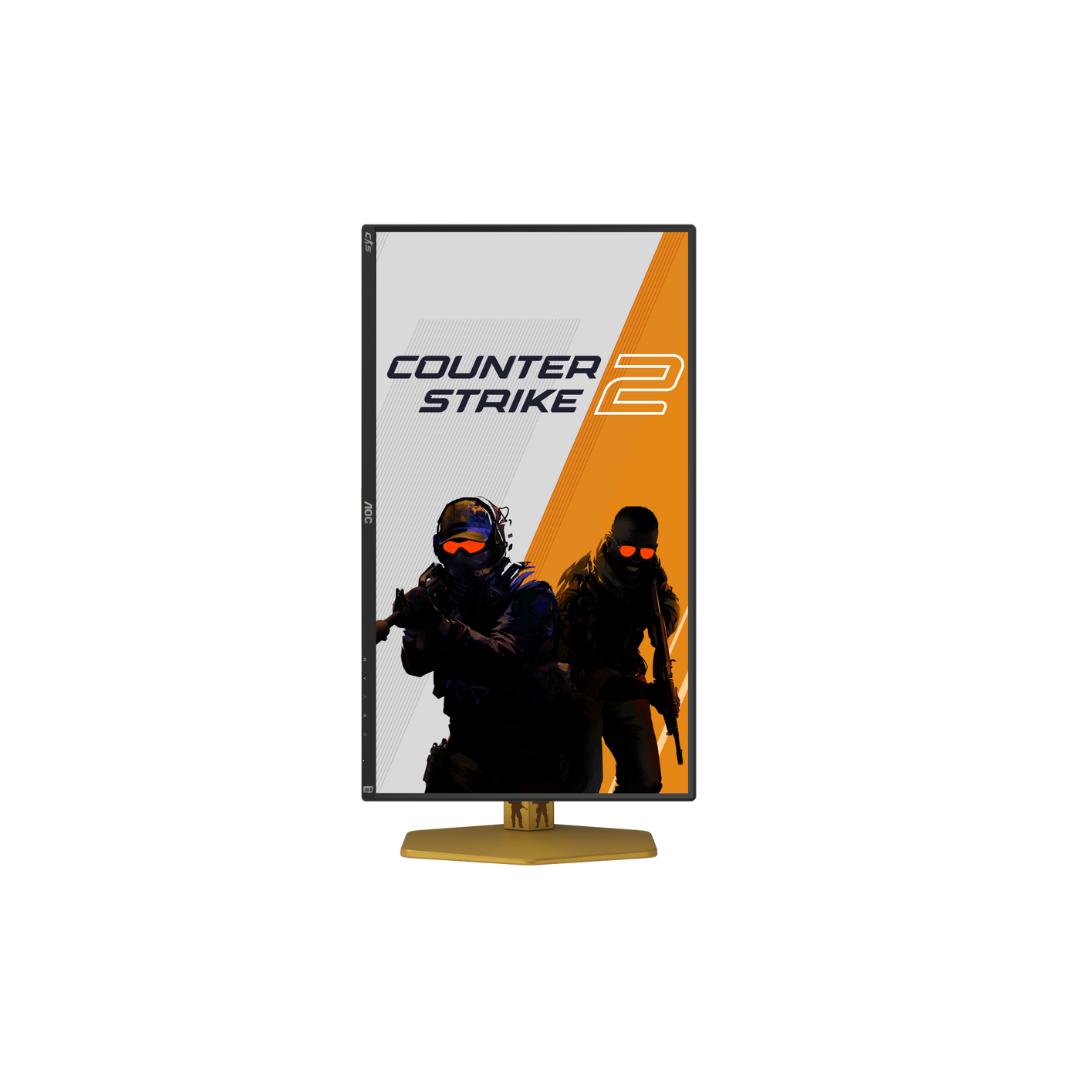 AOC CS25G 24" IPS 310Hz FHD 1920x1080 0.3Ms Nvidia G-Sync Gaming Monitor with Height / Tilt / Swivel / Pivot Adjustment (Black/Gold)