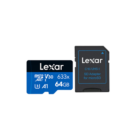 Lexar High Performance 633x SDXC CLASS10 Micro SD Card w/ Adapter