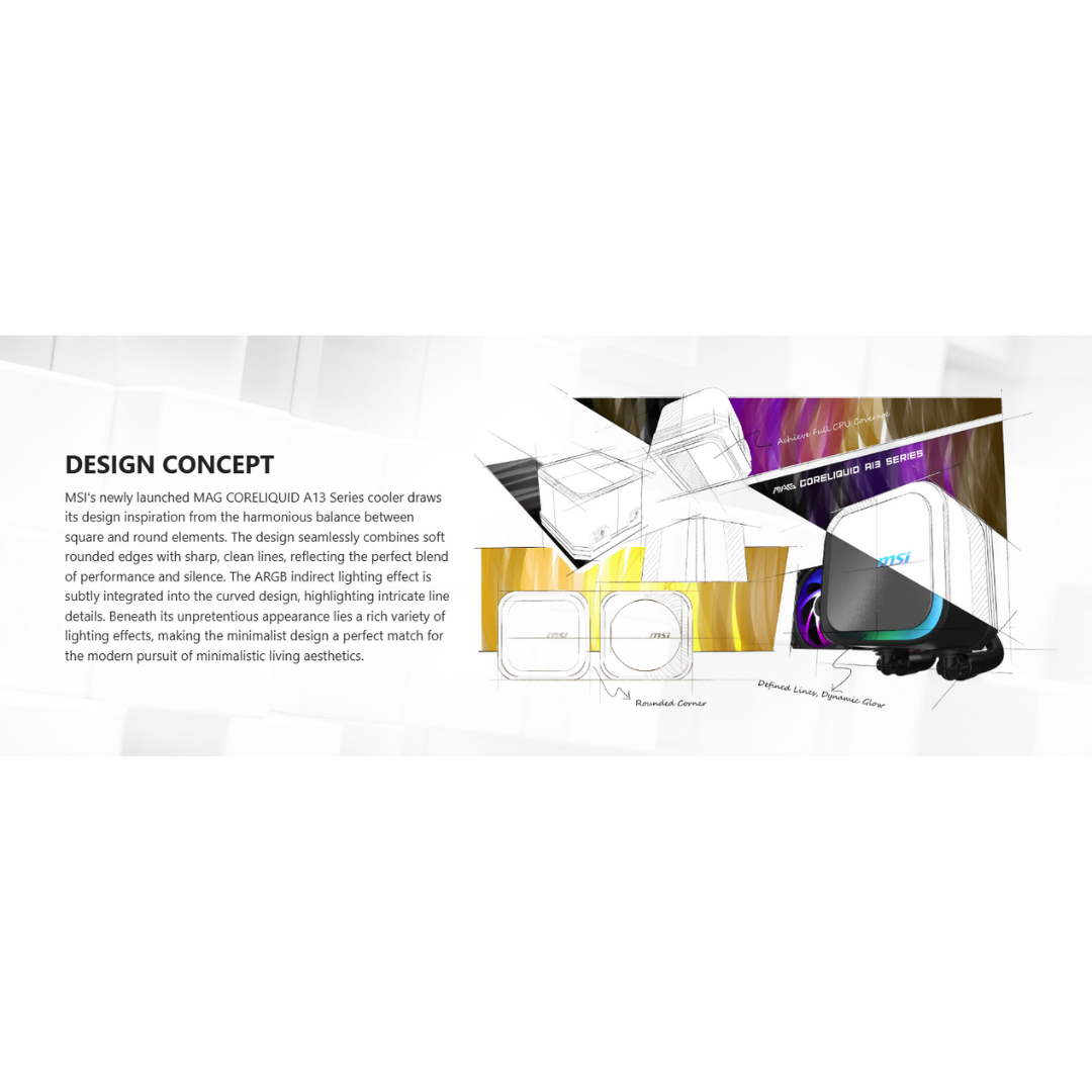 MSI MAG Coreliquid A13 240 White Liquid Cooler