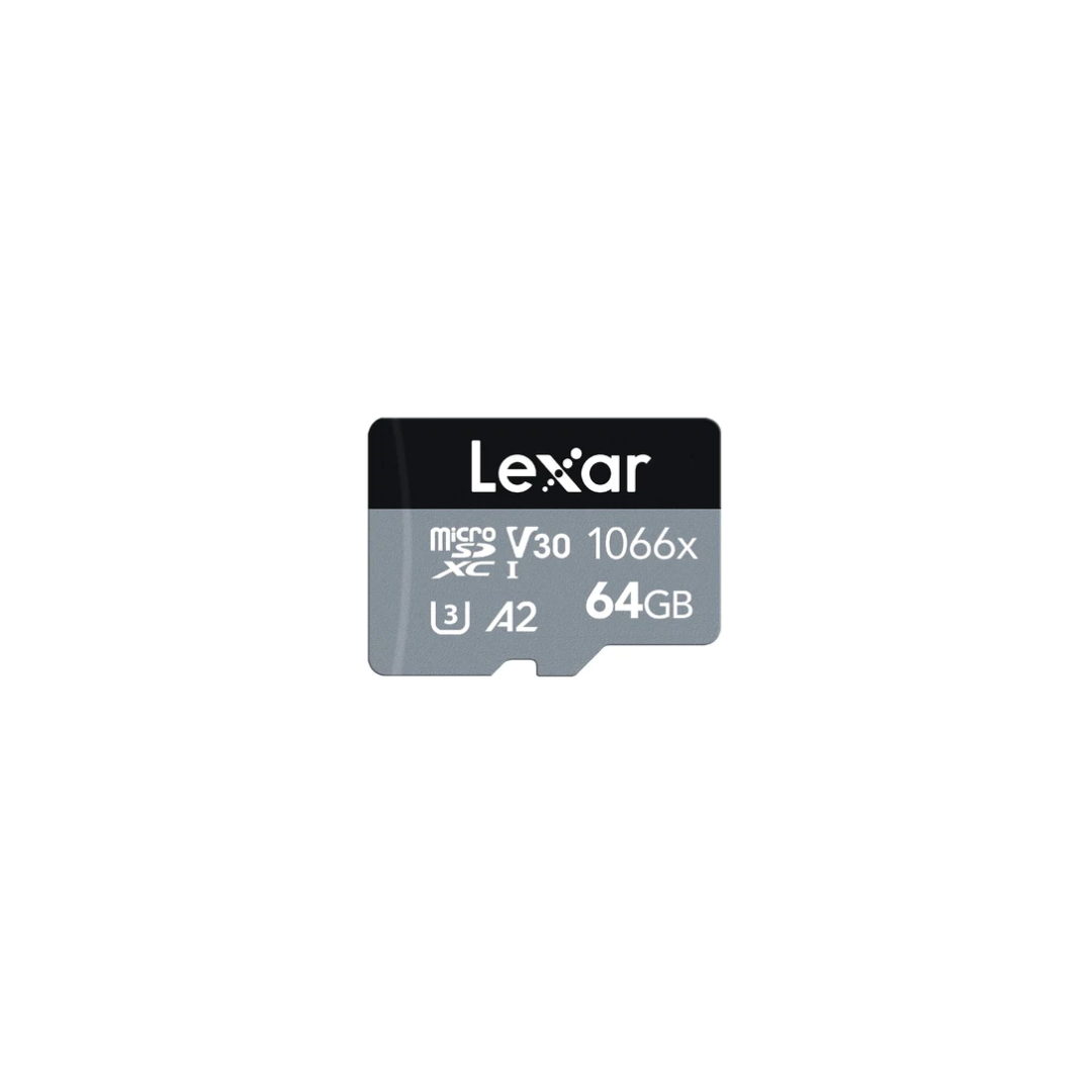 Lexar Professional 1066x SDXC 64GB CLASS10 Micro SD Card w/ Adapter LMS1066064G-BNANG