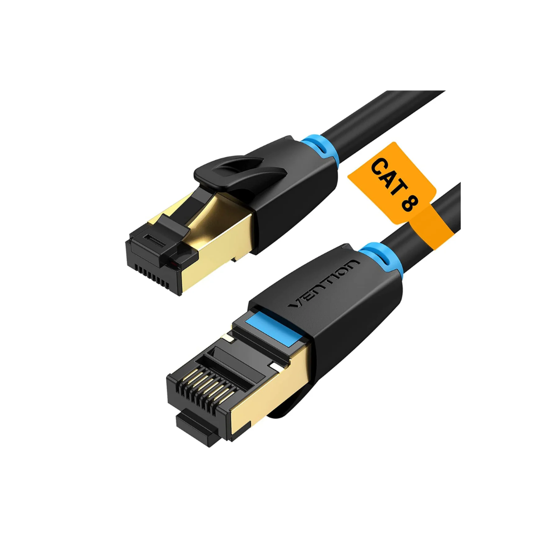 Vention Cat 8 Ethernet Cable SFTP RJ45 40Gbps High Speed Lan Cable Wire for WiFi Router Computer Laptop TV Digital Printer Cat8 Internet Patch Cable IKABH / IKABI / IKABJ