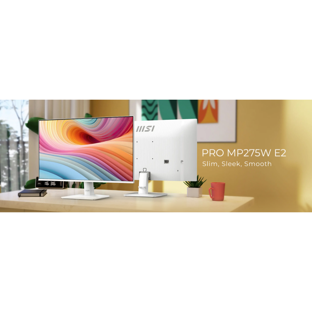 MSI Pro MP275W E2 27" White IPS 120Hz FHD (1920x1080) Business & Productivity Monitor