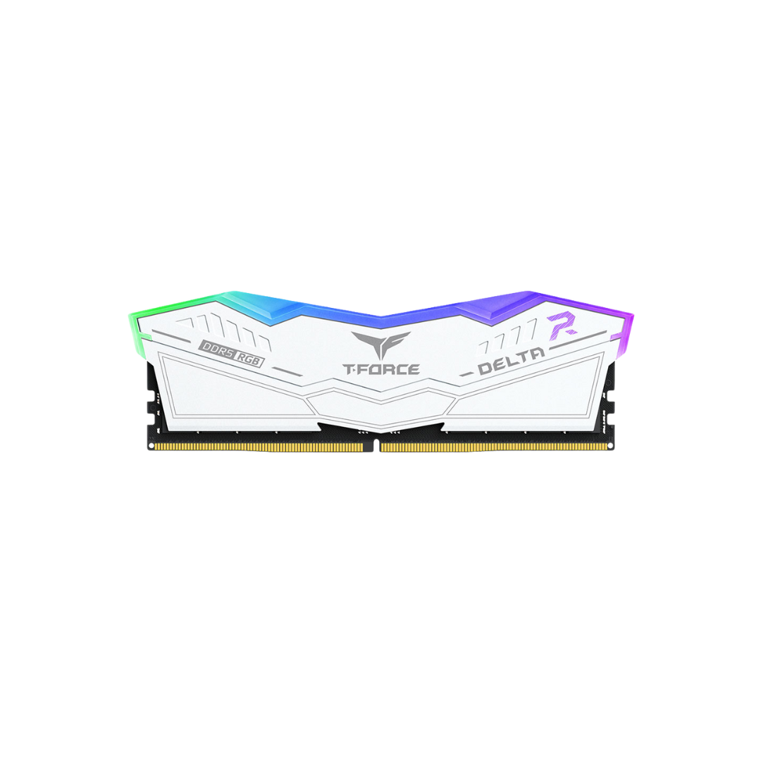 TeamGroup T-Force Delta RGB DDR5 16GB 1x16GB DDR5 6000MTs White FF4D516G6000HC38G01 Desktop Memory