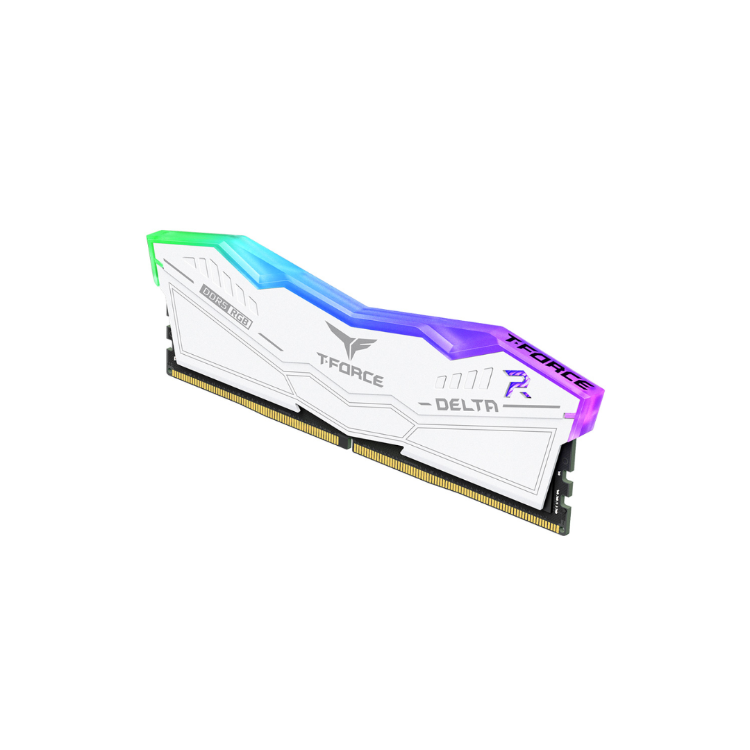 TeamGroup T-Force Delta RGB DDR5 16GB 1x16GB DDR5 6000MTs White FF4D516G6000HC38G01 Desktop Memory