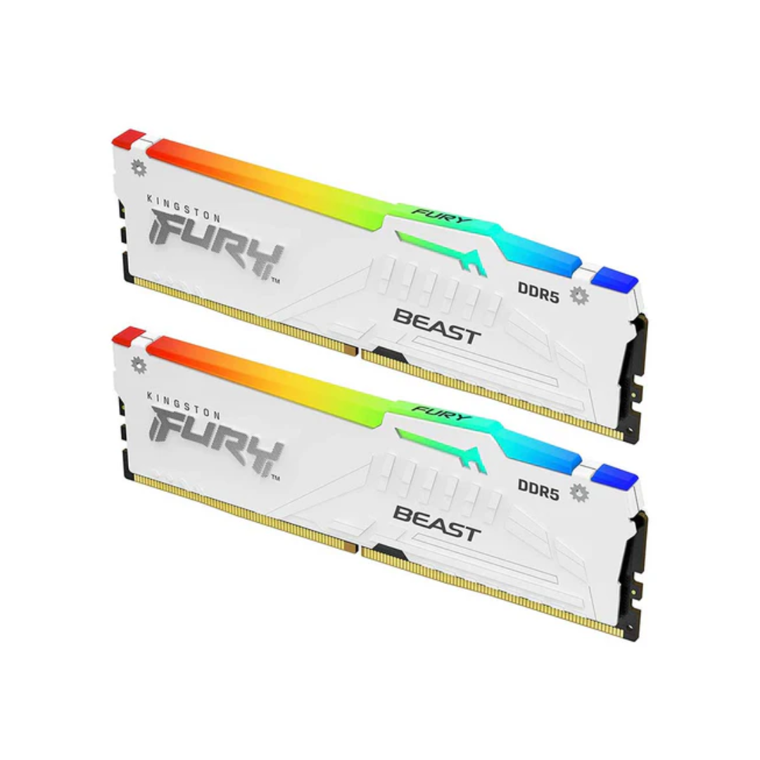 Kingston Fury Beast RGB 32GB 16Gx2 DDR5 5600MT/s CL36 KF556C36BWEAK2-32 Desktop Memory