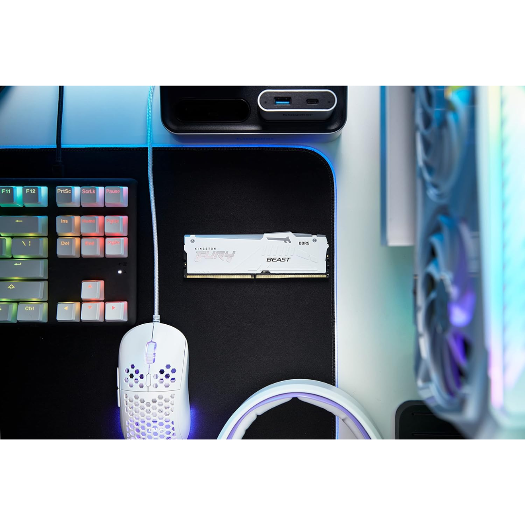 Kingston Fury Beast RGB 32GB 16Gx2 DDR5 5600MT/s CL36 KF556C36BWEAK2-32 Desktop Memory