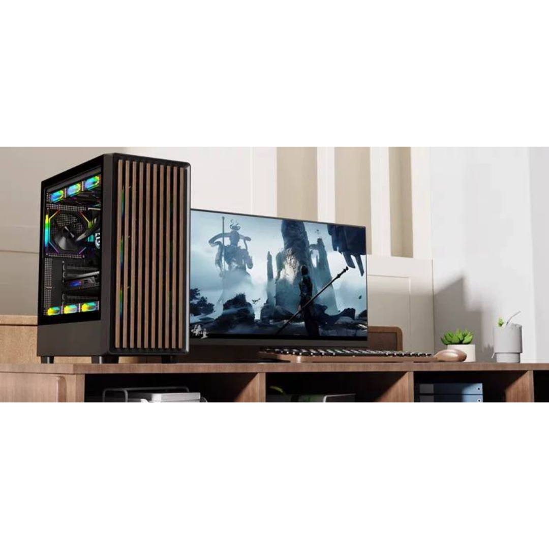 WJ Coolman Artisan | Solid Wood Front Panel | Tempered Glass Side Panel | ATX Mid-Tower PC Case