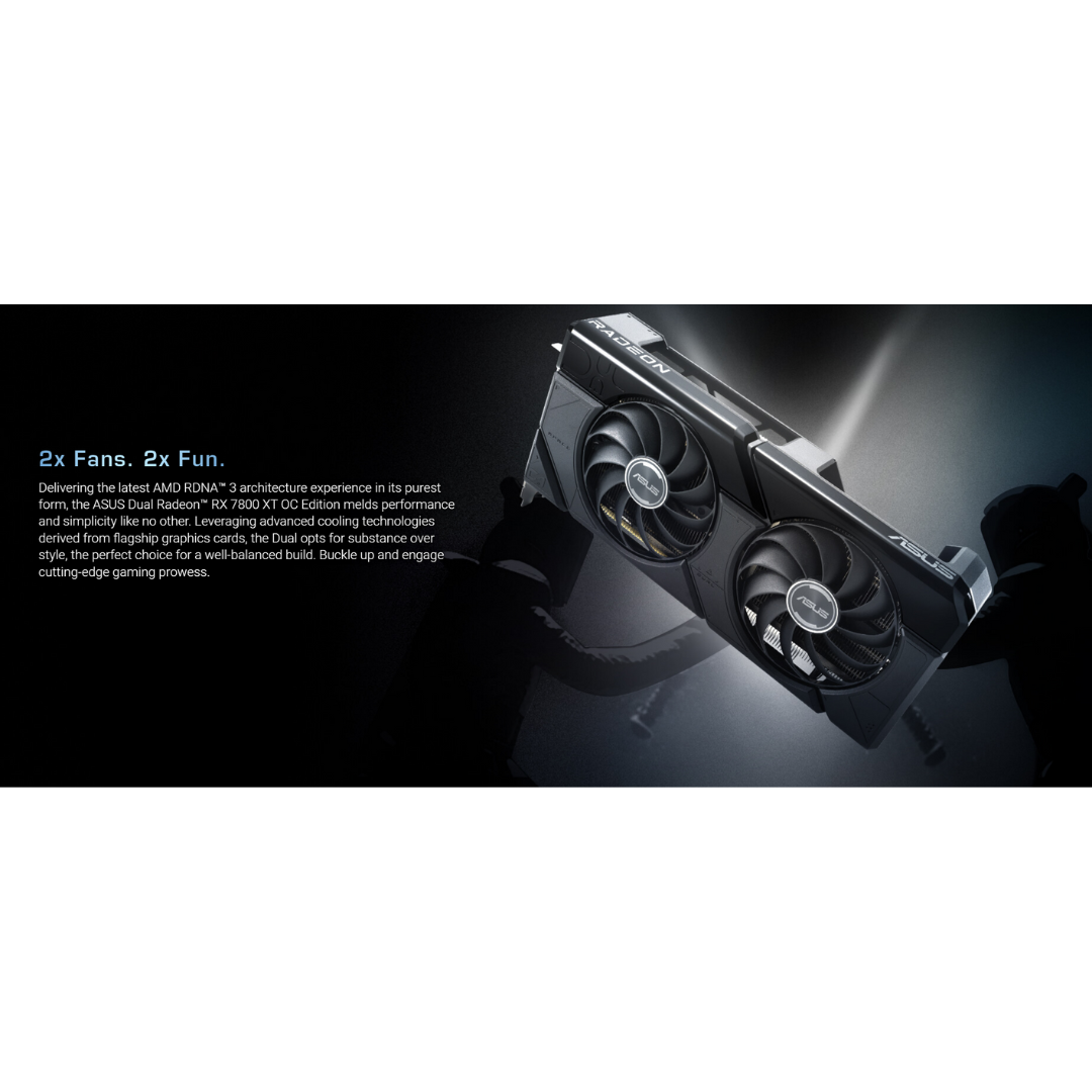 Asus Dual RX 7800 XT OC 16GB GDDR6 Graphics Card DUAL-RX7800XT-O16G
