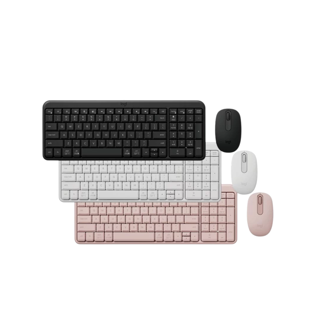 Logitech MK250 Compact Wireless Mouse and Keyboard (Graphite | Off-White | Rose)