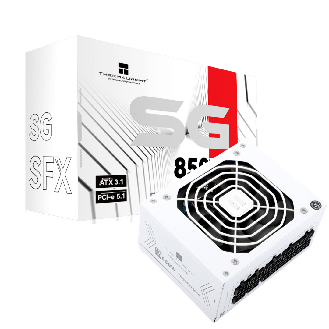 Thermalright ( TR-SGFX850 Black / TR-SGFX850-W White ) 850W 80+ Gold ATX 3.1 PCIE 5.1 Full Modular Power Supply