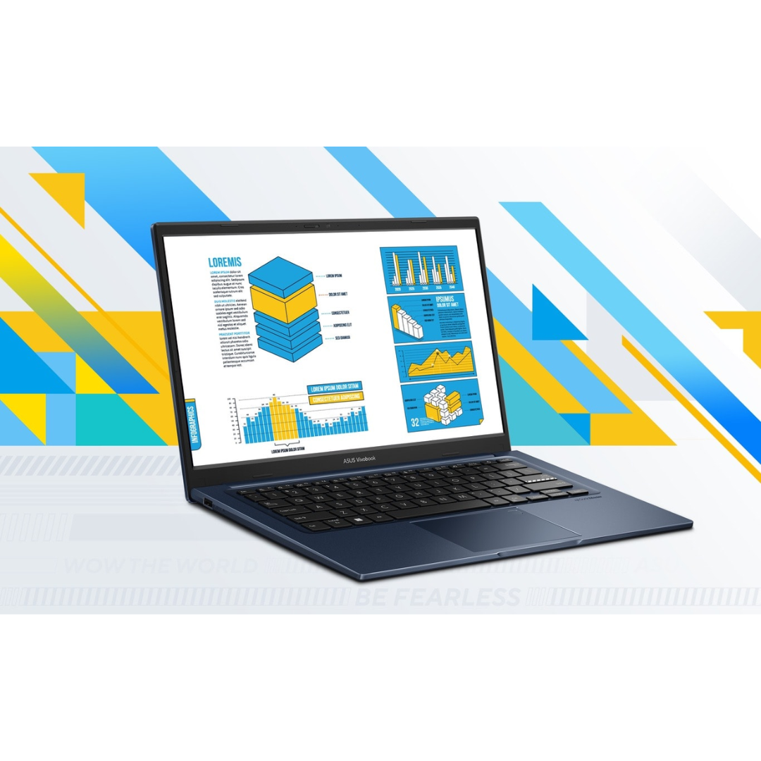 Asus Vivobook 14 X1404VA-NK750WSM Laptop (Quiet Blue) | 14" FHD (1920x1080) | i7-1355U | 16GB RAM | 512GB SSD | Intel Iris Xe Graphics | Windows 11 Home | MS Office Home & Student 2021 + MS 365 Basic | Asus Backpack