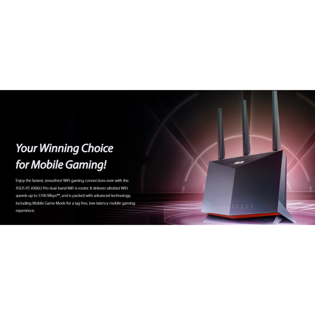 Asus RT-AX86U Pro AX5700 Ai Mesh Dual Band WiFi6 Gaming Router