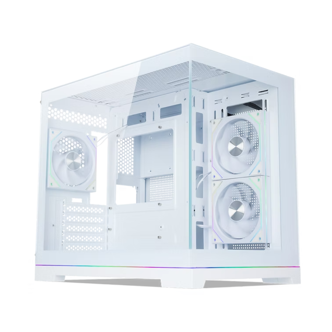 Tecware VXN Glow M TG ARGB Dual Chamber mATX Case + 3x120mm fan ( Black | White )