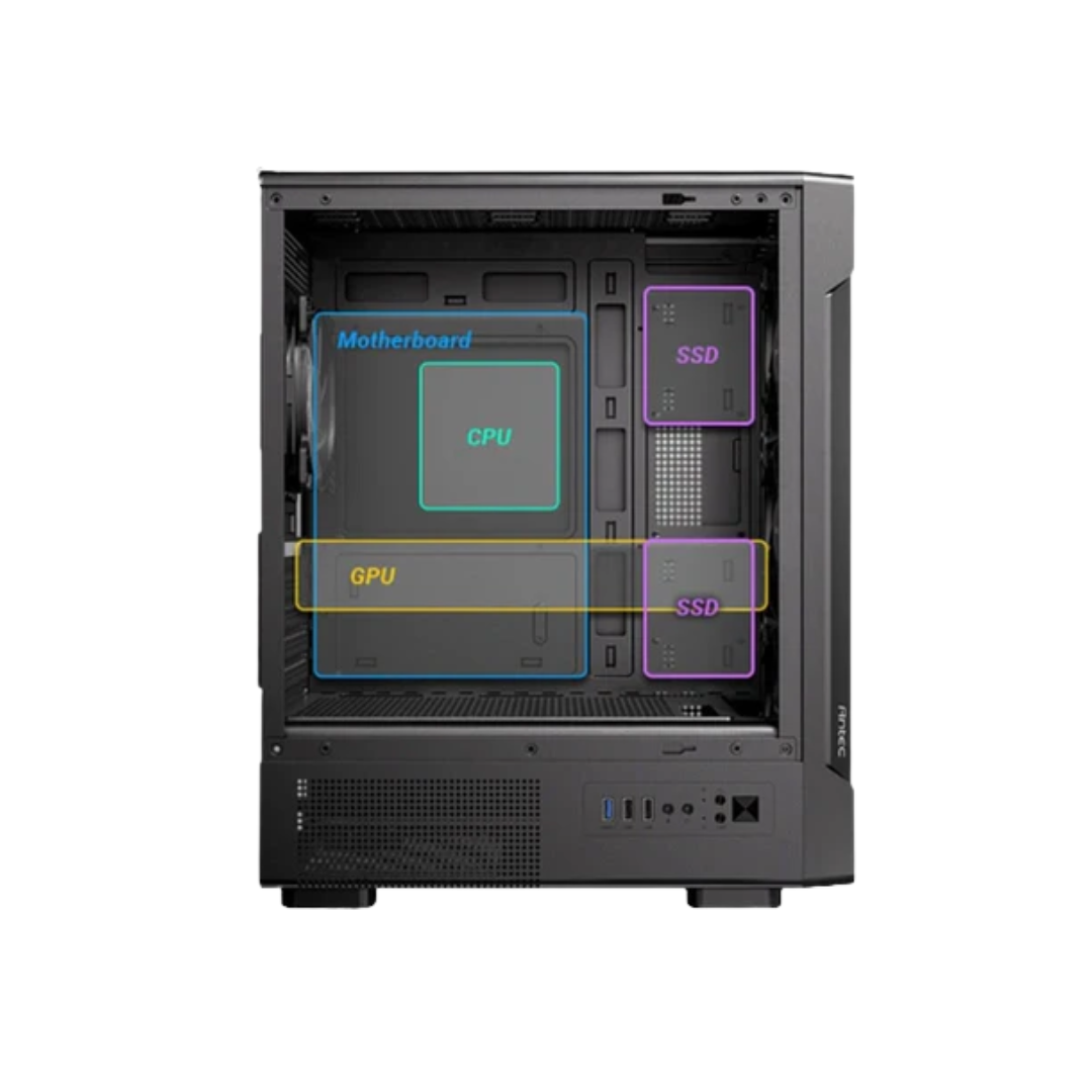 Antec VX300M ARGB Black Mini-Tower TG Side Panel Gaming Case