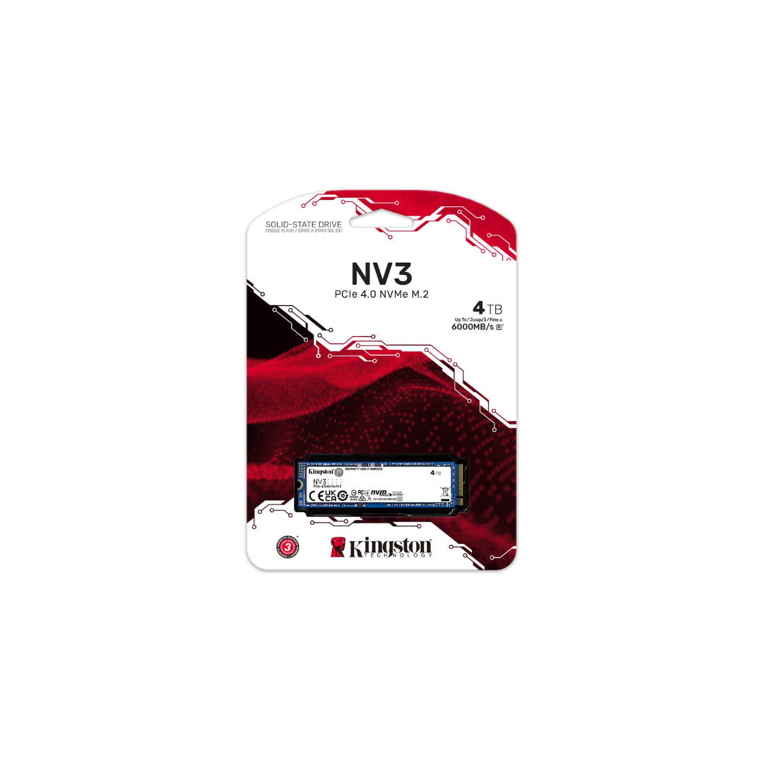 Kingston NV3 M.2 4TB NVMe PCIe 4.0 SSD SNV3S/4000G