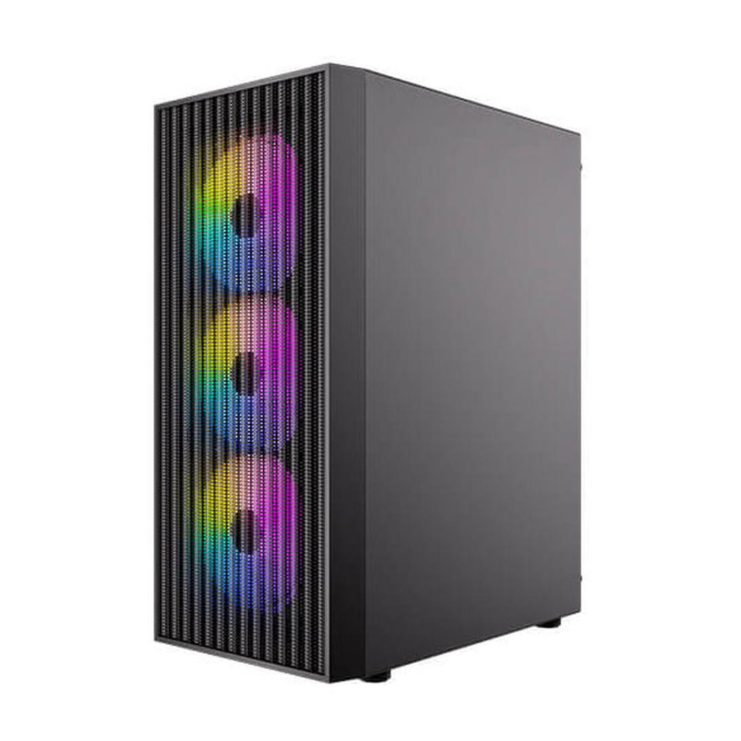 Antec AX27 RGB Elite Black Mesh TG ATX Case w/ 4X120m RGB Fan