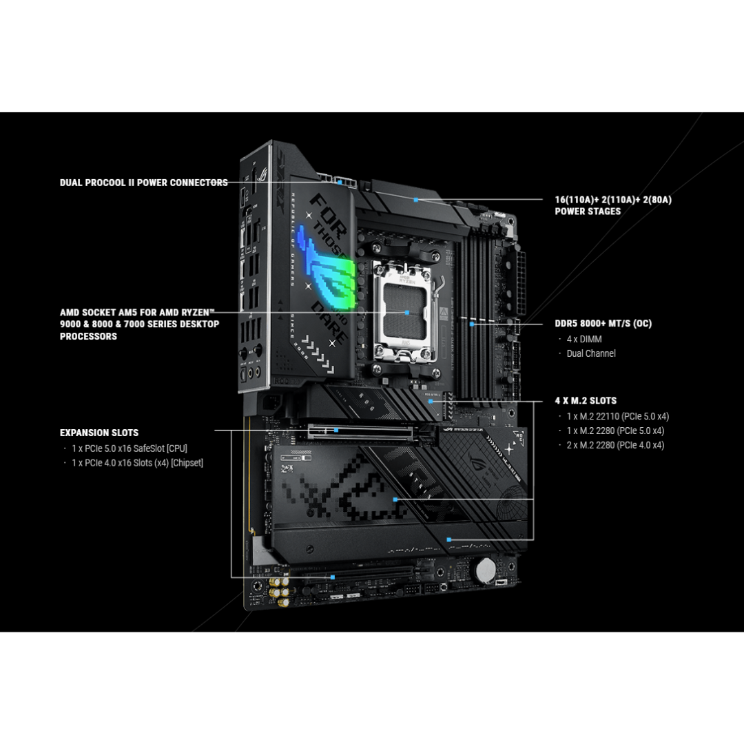 Asus ROG Strix X870-F Gaming WiFi 4*DDR5 AM5 Motherboard