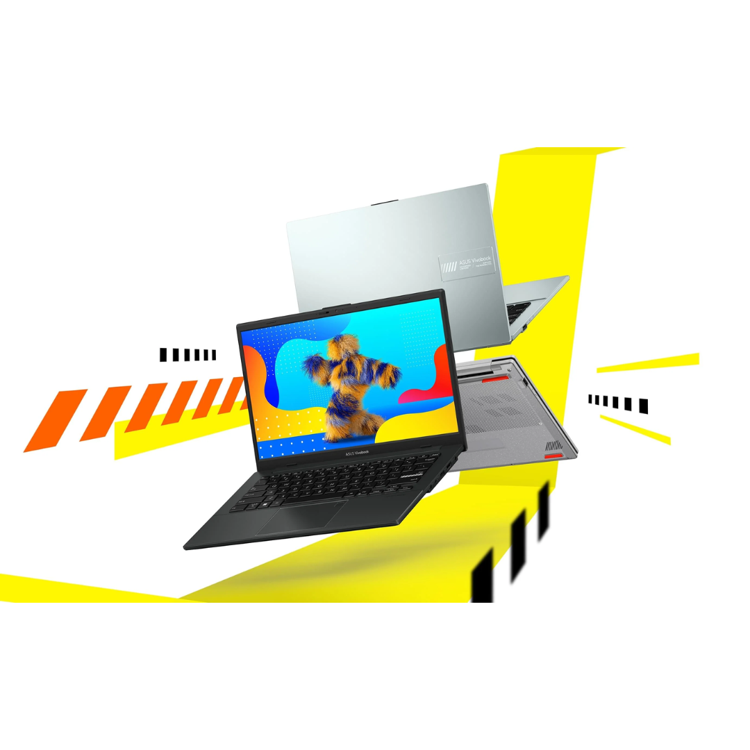 Asus Vivobook Go 14 E1404FA-NK712WSM Laptop (Mixed Black) | 14" FHD 1920x1080 | Ryzen 5 7520U | 8GB RAM | 512GB SSD | AMD Radeon Graphics | Windows 11 Home | MS Office Home 2024 + MS 365 Basic | Asus Backpack