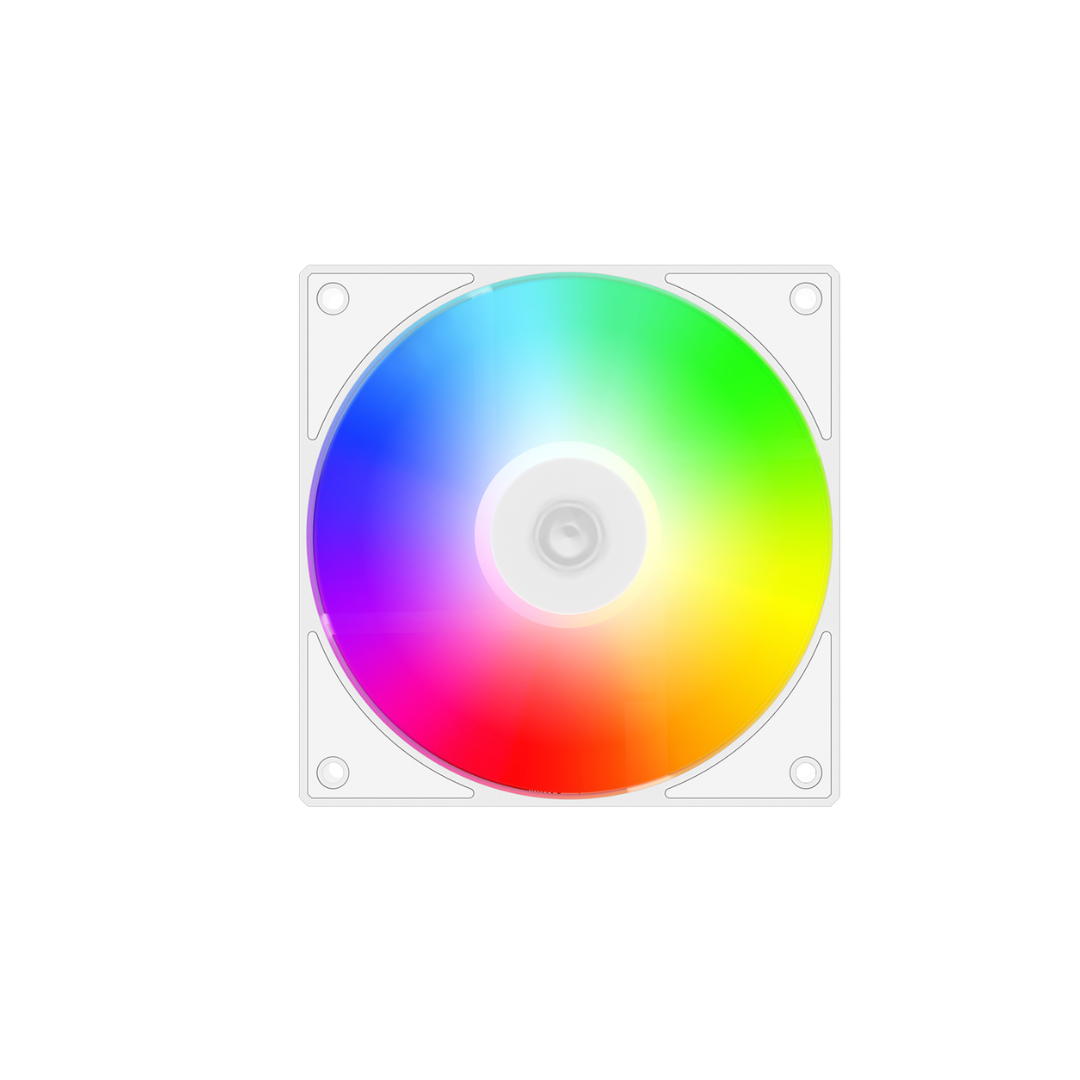 ID Cooling AS-120 ARGB White 120mm TRIO Fan AS-120-ARGB-W TRIO