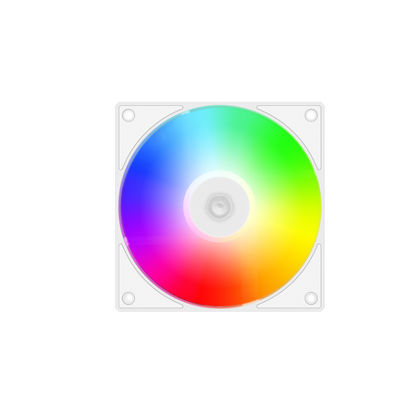 ID Cooling AS-120 ARGB White 120mm TRIO Fan AS-120-ARGB-W TRIO