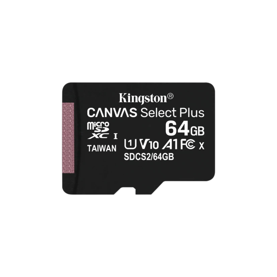 Kingston SDCS2/64GB Canvas Select Plus 64GB 100mb/s MicroSD Memory Card with Android A1 Performance Class