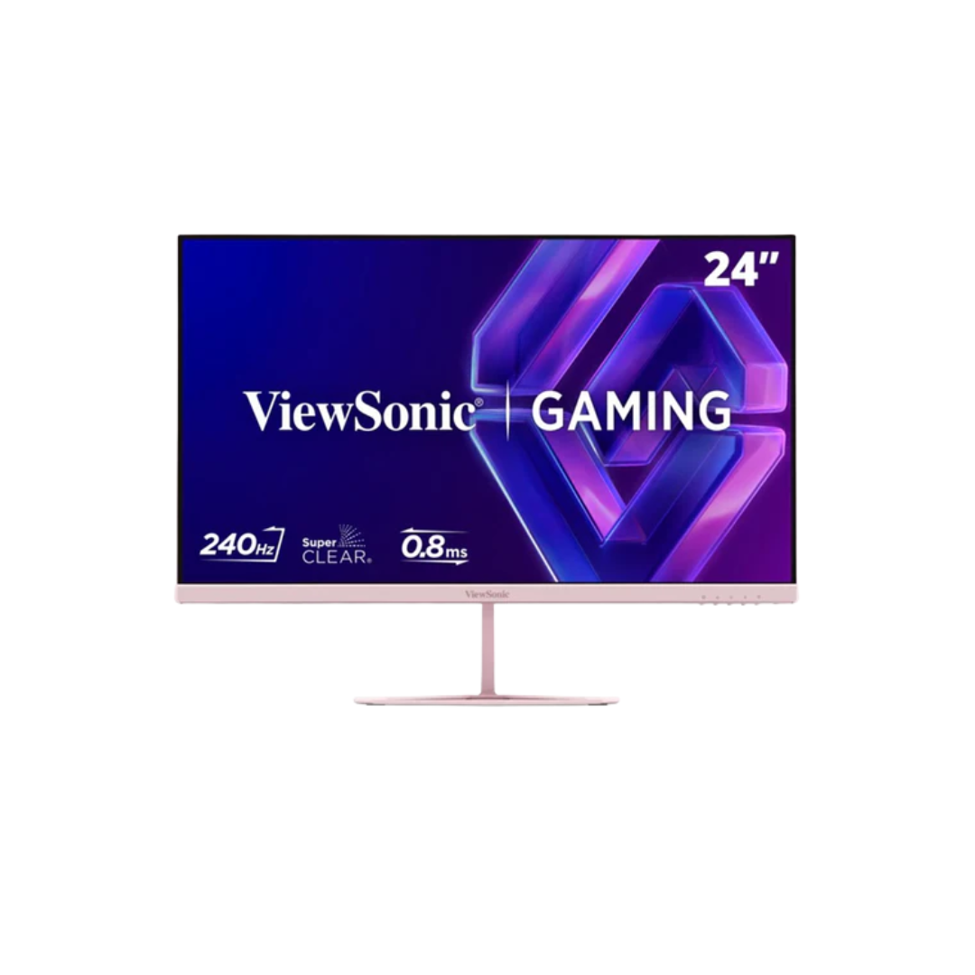 ViewSonic VX24G30-PK 24" IPS 240Hz FHD 1920x1080 0.08ms MPRT Gaming Monitor with Tilt Adjustment (Pink)