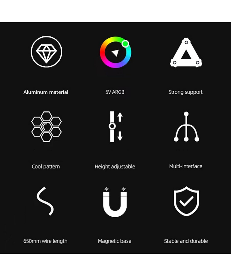 ARGB GPU Card Holder GL-01 BLACK