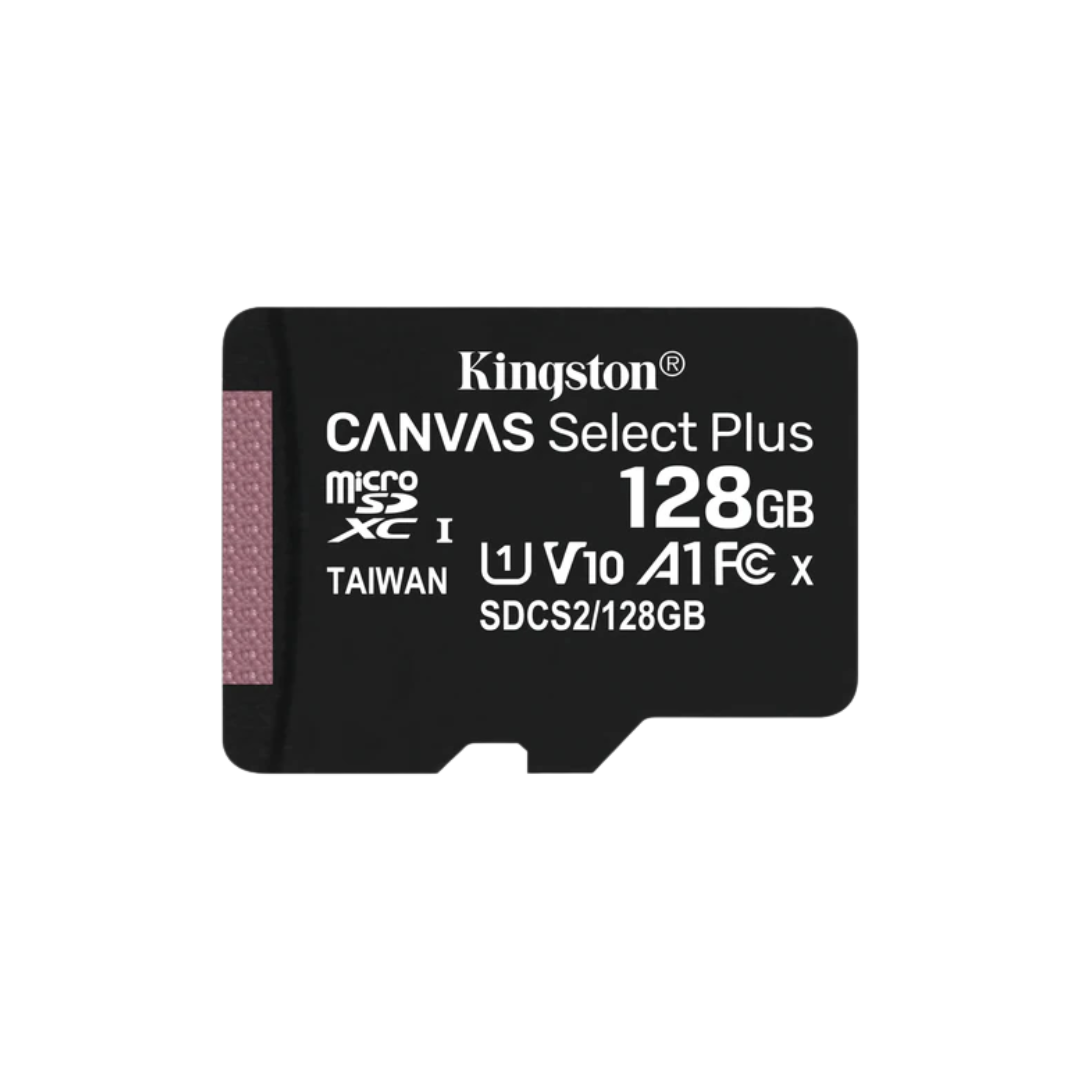 Kingston SDCS2/128GB Canvas Select Plus 128GB 100mb/s MicroSD Memory Card with Android A1 Performance Class