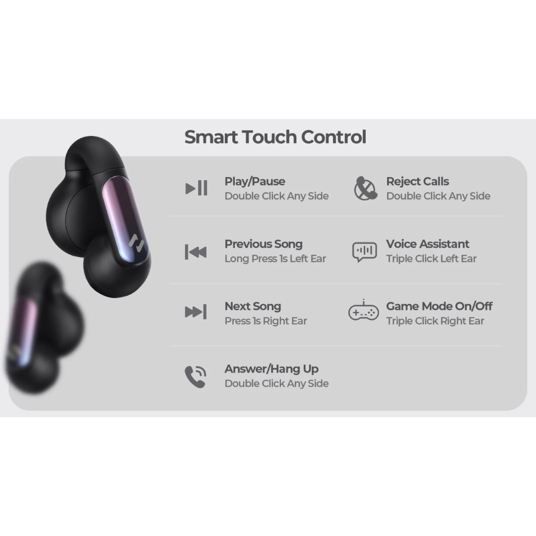 Havit Eclipse TW980 || Open-Ear Clip Headphones || Beige