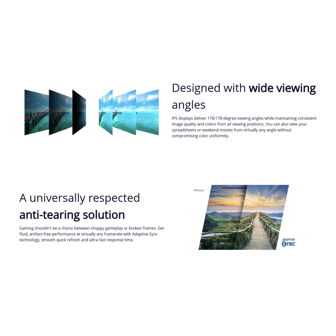 AOC 27B30H/BW 27" White IPS 120Hz FHD (1920X1080) 1ms (MPRT) AdaptiveSync Gaming Monitor