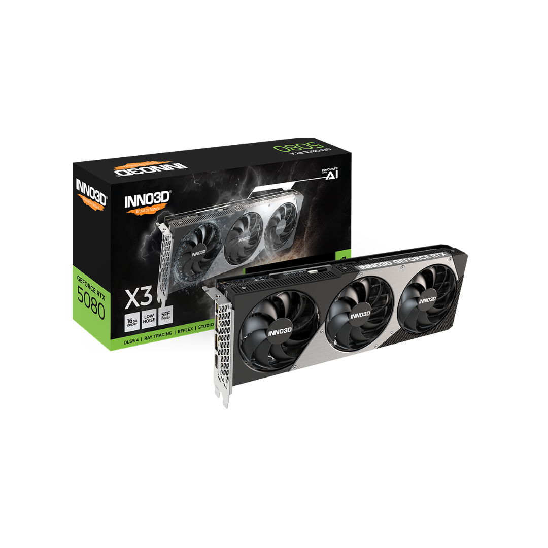 Inno3D GeForce RTX 5080 X3 16GB GDDR7 N50803-16D7-176068N Graphics Card