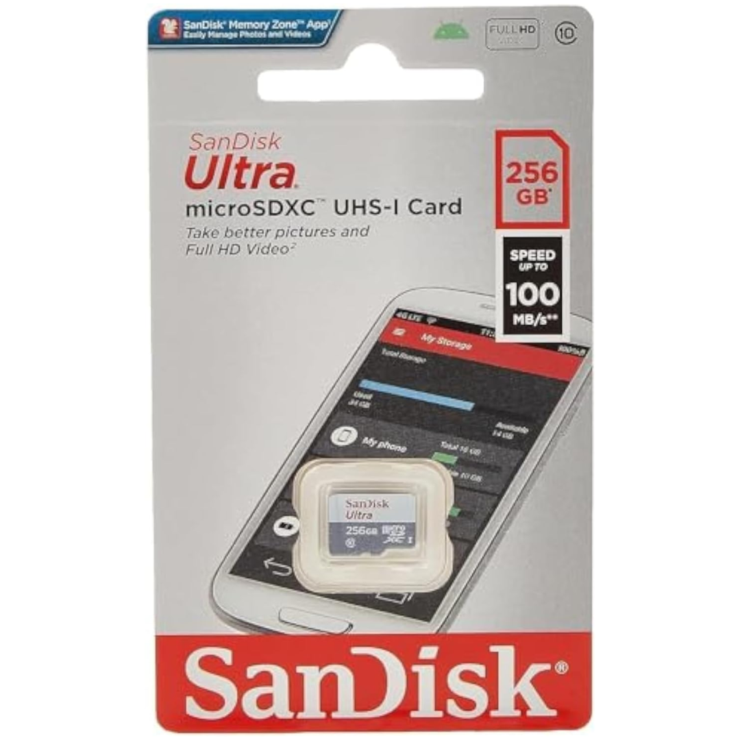 SanDisk Ultra microSDXC 256GB C10 UHS-1 100MB/s SDSQUNR-256G-GN3MN