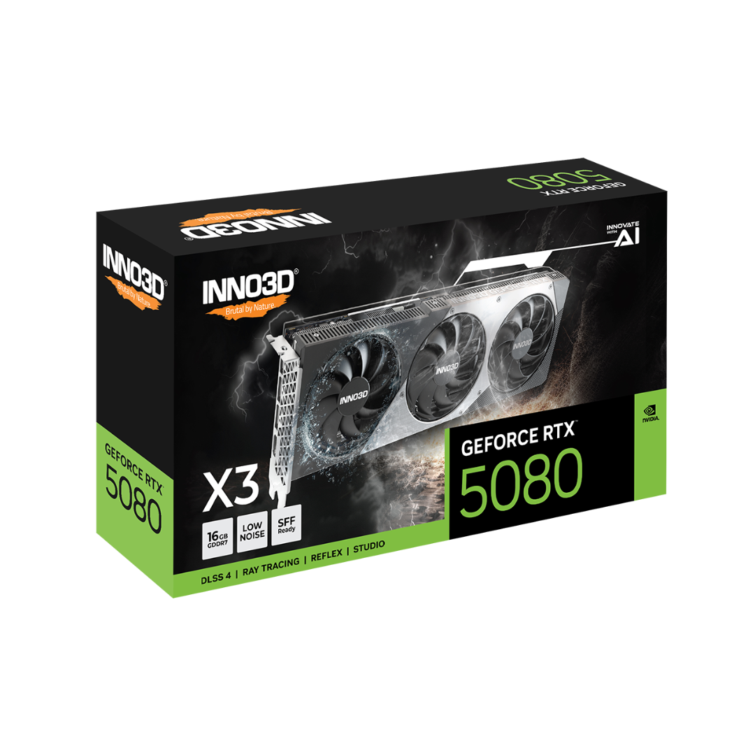 Inno3D GeForce RTX 5080 X3 16GB GDDR7 N50803-16D7-176068N Graphics Card