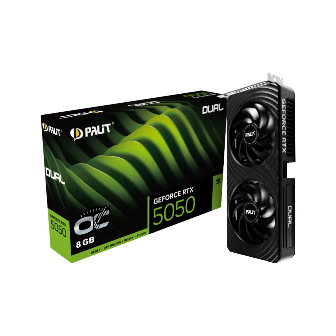 Palit RTX 5050 DUAL 8GB OC GDDR6 Graphics Card NE65050S19P1-GB2070D