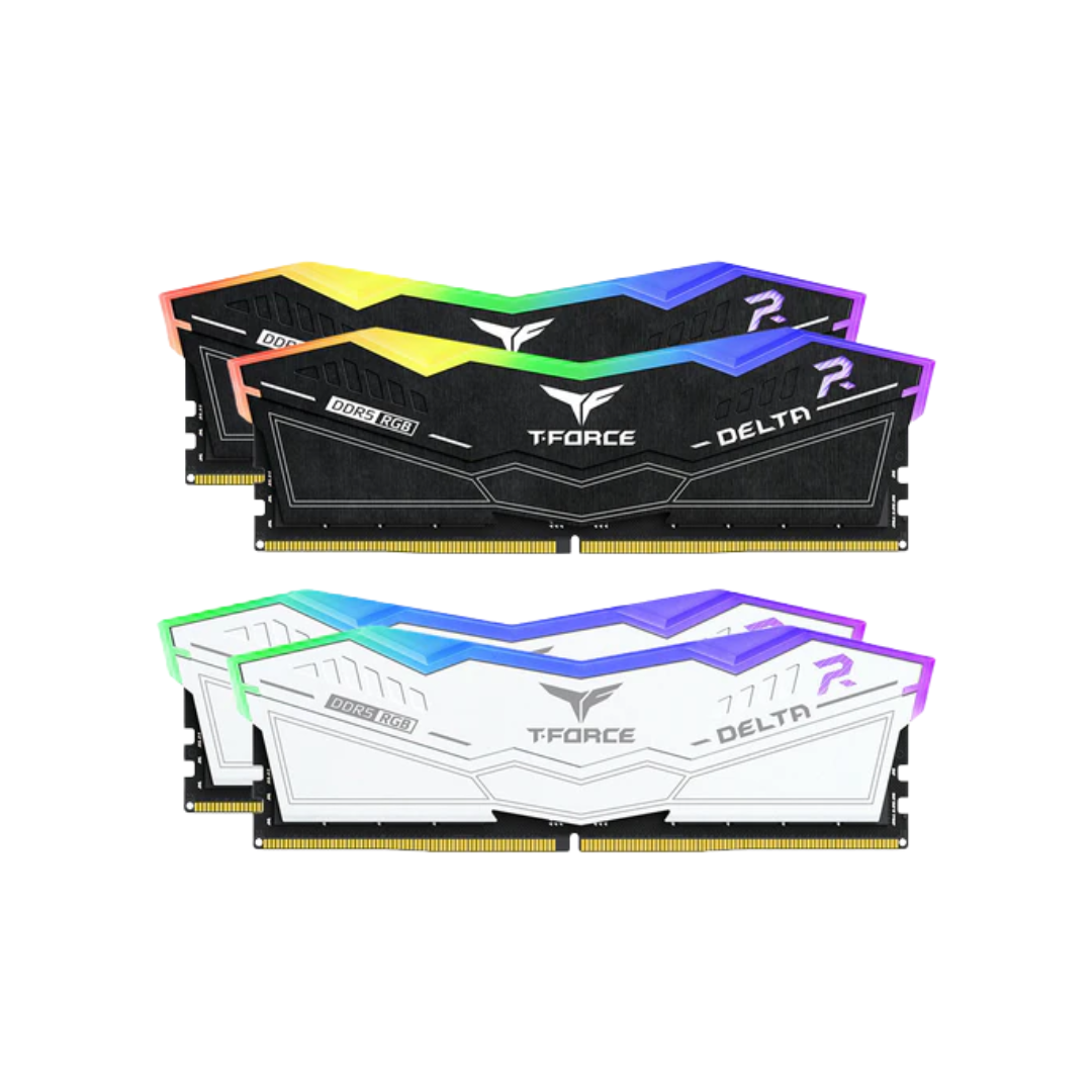 Teamgroup T-Force Delta RGB 32GB 2X16GB DDR5 6000MTs Desktop Memory FF3D532G6000HC38JDC01 / FF4D532G6000HC38JDC01