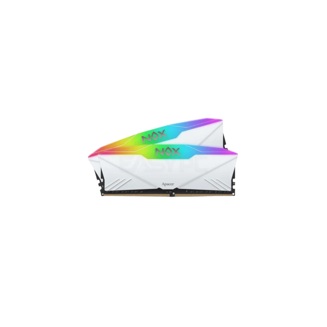 Apacer NOX RGB AURA2 16GB 8GBx2 DDR4 3200MHz AH4U16G32C28YNWAA-2 White Desktop Memory