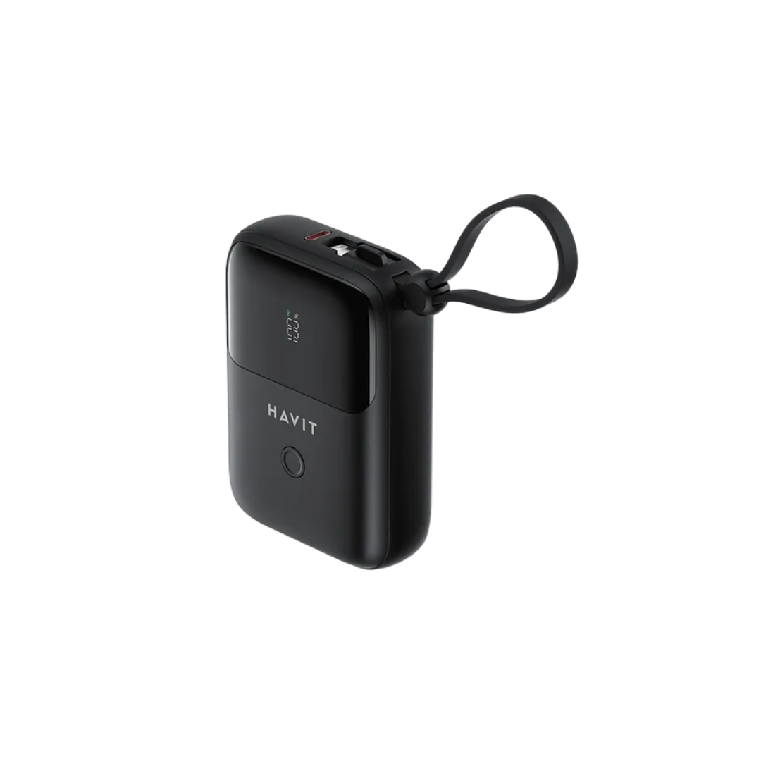 HAVIT PB5215 10,000mAh | PD20W Powerbank with USB-C & Lightning Cable | ABS Material