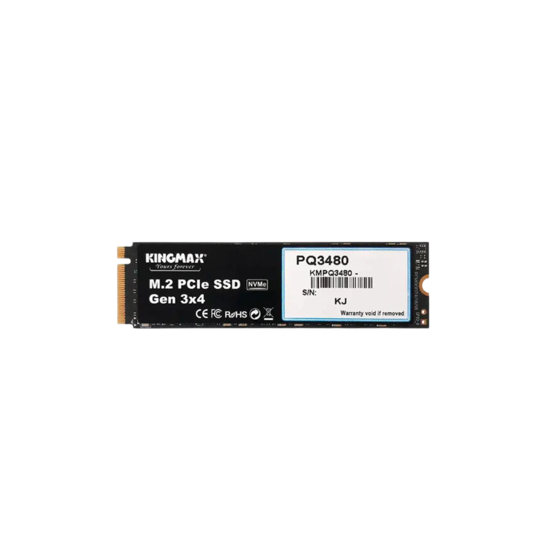 Kingmax PQ3480 M.2 512GB PCIe 2280 NVMe SSD Gen3x4 KMPQ3480-512G Read Up to 2300MB/s, Write Up to 1700MB/s, 3D NAND, SLC Caching Technology