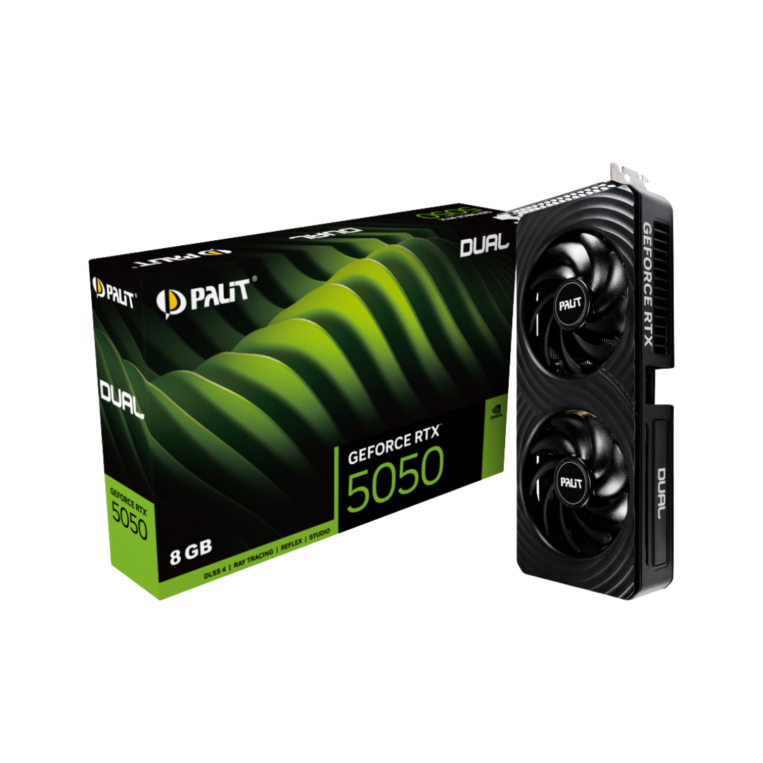 Palit RTX 5050 DUAL 8GB GDDR6 Graphics Card NE65050019P1-GB2070D