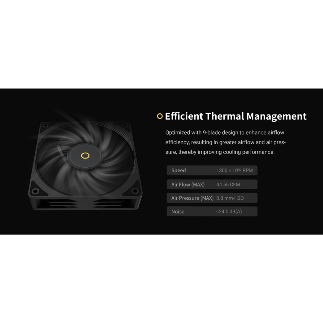 Ocypus Gamma F12 1 pack 120mm aux Fan GAMMA-F12-BK1NN00X-GL / GAMMA-F12-WH1NN00X-GL