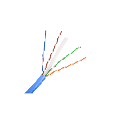 PowerLogic Cat6 Indoor 100m UTP Lan Cable Copper Clad 24AWG .45 CCA Blue