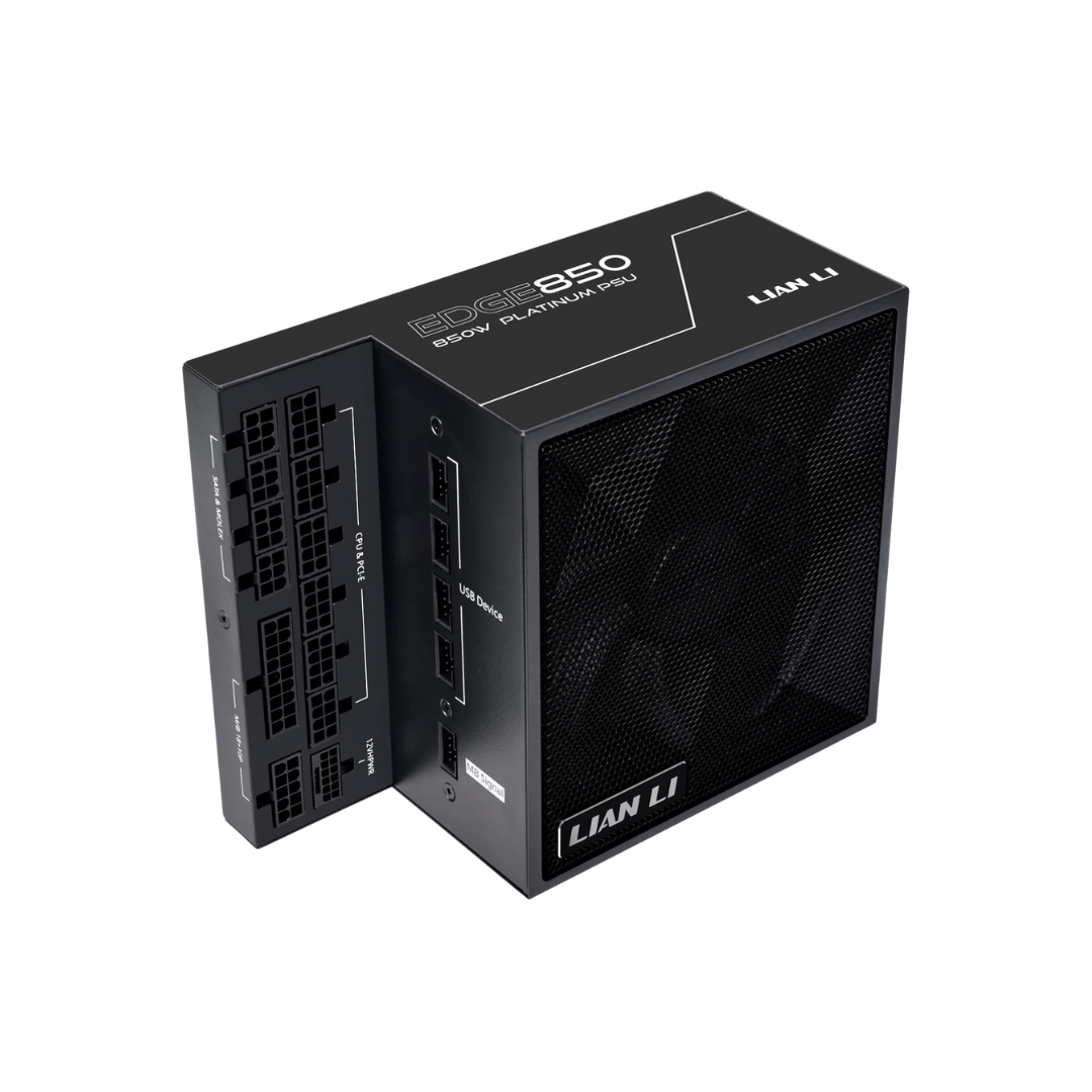 Lian Li Edge 850 Platinum 850W PSU EG0850 Black Full Modular ATX3.1 PCIe5.1 L-shape for dual chamber