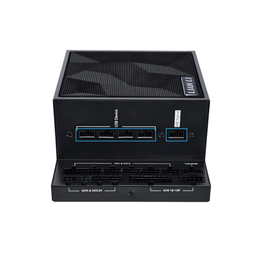 Lian Li Edge 850 Platinum 850W PSU EG0850 Black Full Modular ATX3.1 PCIe5.1 L-shape for dual chamber